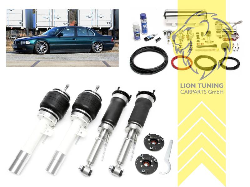 für Fahrzeuge ohne EDC Fahrzeuge mit Niveauregulierung sollten zusätzlich die Servopumpe auf Modelle ohne Niveauausgleich tauschen, 11,5L Tank chrom / ViAir Kompressor chrom, fest, weiss, Stahl verzinkt, Eintragungspflichtig / Teilegutachten wird nach Kauf spezifisch ausgestellt